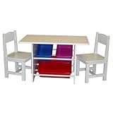 Sourcing Solutions Kids Table with 2 Chairs and 3 Plastic Storage Bins