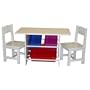 Sourcing Solutions Kids Table with 2 Chairs and 3 Plastic Storage Bins