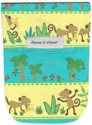 Diapees and Wipees Accessory Bag - Funky Monkey