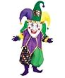 Forum Parade Pleasers Oversized Mardi Gras Jester Costume, Green/Gold/Purple, Adult