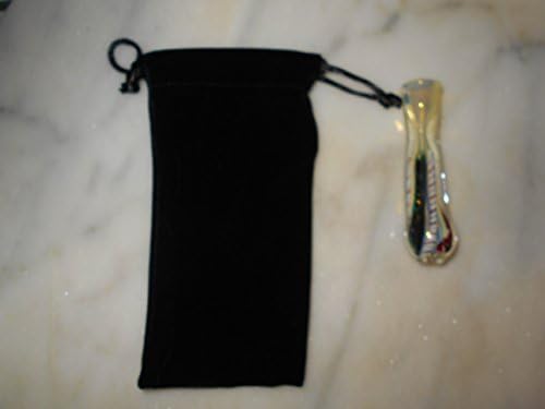 Hand Blown Dichro 3 1/2" Glass Incense Burner Dichro Chillum And Free Bag