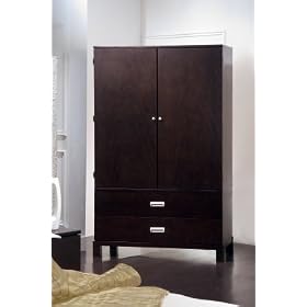 1100 Series TV Armoire In Cappuccino Finish
