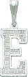 Sterling Silver Initial E Charm