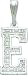 Sterling Silver Initial E Charm