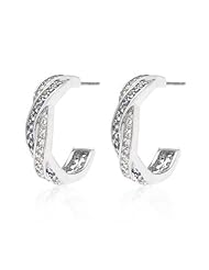 Silver Twirl Hooplet Earrings