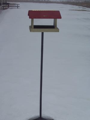 Stained 3-Quart Cedar Hopper w/Pole Kit