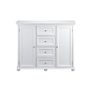 Hampton Bay Standard Four - drawer Two - door Cabinet, 44W 4-DRAWER, WHITE