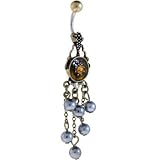 Fresh Water Pearl VINTAGE Dangle Belly Ring
