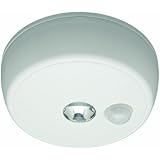 Mr. Beams MB980 Battery-Operated Indoor/Outdoor Motion-Sensing LED Ceiling Light, White
