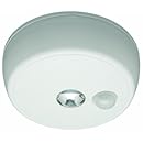 Mr. Beams MB980 Battery-Operated Indoor/Outdoor Motion-Sensing LED Ceiling Light, White