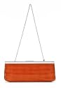 Coral Suede Sequin Detailed Clutch: Coral Clutch