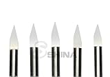 SHINA  3.175mm   尖りNC彫刻バイト　アルミニウム　金属彫刻専用　刃物 (BJ3x9001x5pc)