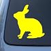 RABBIT SILHOUETTE - Bunny - Vinyl Car Decal Sticker #1548 | Vinyl Color: Yellow