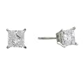 .50 ct. t.w. Princess-Cut Diamond Stud Earrings in 14K White Gold