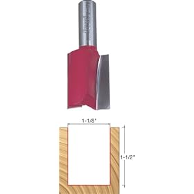 Freud 12-178 1-1 8-Inch Diameter by 1-1 2-Inch Double Flute Straight Router Bit with 1... by Freud