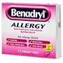 Benadryl Allergy, Diphenhydramine Hydrochloride Antihistamine, Ultratab Tablets - 24 count (Pack of 3)