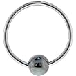 18 Gauge BCR HEMATITE Captive Ring 1/2" 4mm