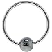 18 Gauge BCR HEMATITE Captive Ring 1/2" 4mm