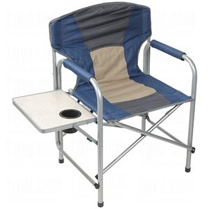 ASIN:B002VE9T7S:Guide gear directors chair w/side table blu/char