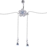 Crystalline JEWELED FLOWER Dangle BELLY CHAIN