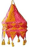 ShalinCraft Lampshades Multicolored Applique Embroidered Fabric Indian-Style (clamp110)