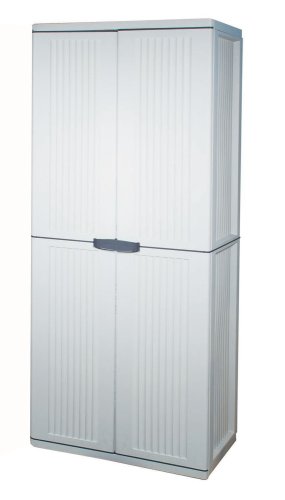 Gracious Living 91012-1CFP Cabinet Tall Utility with 4 Shelves