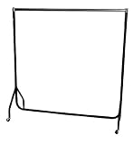 Three 5ft Robust Chrome and Black Clothes Rails with stronger than the normal rail frame