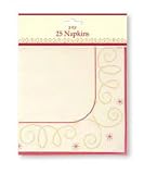 25pk Disposable 3-ply Christmas Napkins: Premium Swirl