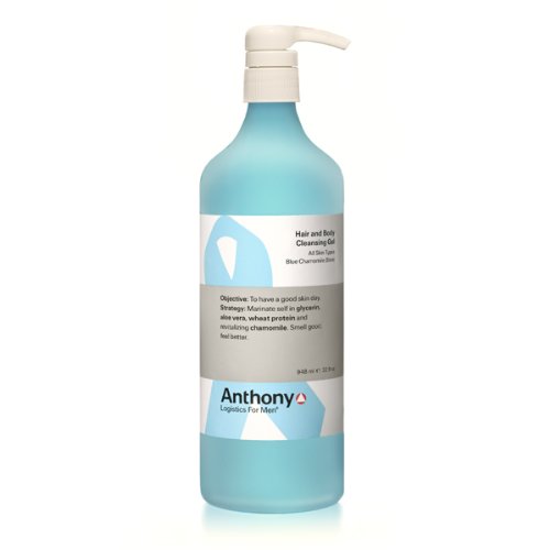 Anthony Logistics for Men Hair and Body Gel, Blue Chamomile, 32 Ounce