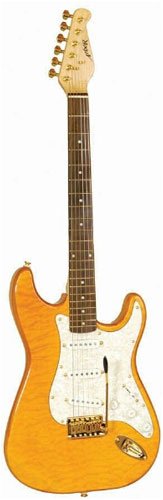 Arbor AS300 Quilted Maple Top Electric Guitar, Natural Honey
