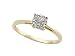 0.08 cttw Round Diamonds Engagement Ring - Yellow Gold LIFETIME WARRANTY