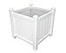 16" Recycled Earth-Friendly Outdoor Garden Flower Planter - White