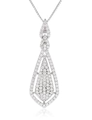 Sterling Silver Cubic-Zirconia Pendant Necklace, 18"