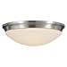 Murray Feiss FM273BS Barrington 16-1/2-Inch Flushmount, Brushed Steel with Opal Etched Glass