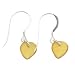 Anna Perrone Yellow Leaf Glass Bead Earrings Finished with .925 Sterling Silver