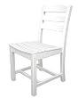 Pack of 2 Recycled Earth-Friendly Cafe Outdoor Patio Dining Chairs - White