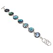 Circular Round Abalone Toggle Fashion Bracelet