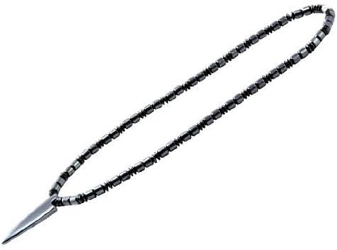 Unisex Black Magnetic Simulated Hematite Arrowhead Pendant Necklace