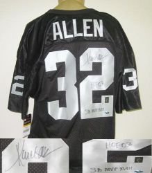 Marcus Allen Signed Oakland Raiders Black Jersey w/HOF 03 & SB XVIII MVP