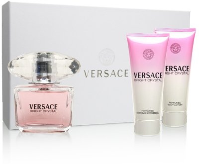 Versace Bright Crystal by Versace for Women 3 Piece Set Includes: 3.0 oz Eau de Toilette Spray + 3.4 oz Perfumed Body Lotion + 3.4 oz Perfumed Bath and Shower Gel