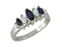 Eryca 14K White Gold Sapphire & Diamond Semi-Eternity Ring