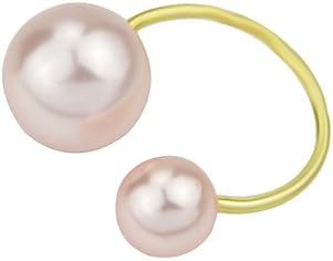 New Coming Cheap Adjustable Double Fake Pearl Ring