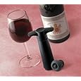 Vacu Vin Wine Saver Pump with 2 x Vacuum Bottle Stoppers - Black