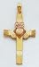 14kt Two-Tone Gold Claddagh Cross - D27