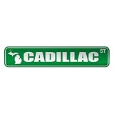  CADILLAC ST  STREET SIGN USA CITY MICHIGAN