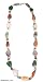 Amethyst, quartz and agate necklace, 'World Mix' 0.8 W 26.4 L