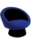 LumiSource Black and Blue Saucer Chair