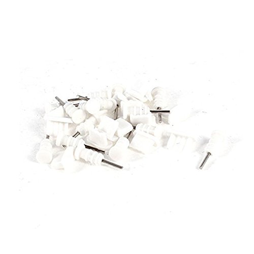 polvo Tapon - TOOGOO(R) 15set anti-polvo Tapon para auriculares tapones Micro USB blanco para telefonos moviles width=