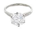 EGL Certified 4.01ct F/VS2 Round Cut Diamond Engagement Ring in Platinum
