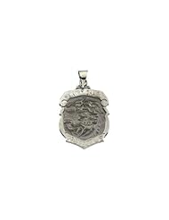 24.25x20.75 mm Hollow St. Michael Medal in 14K White Gold